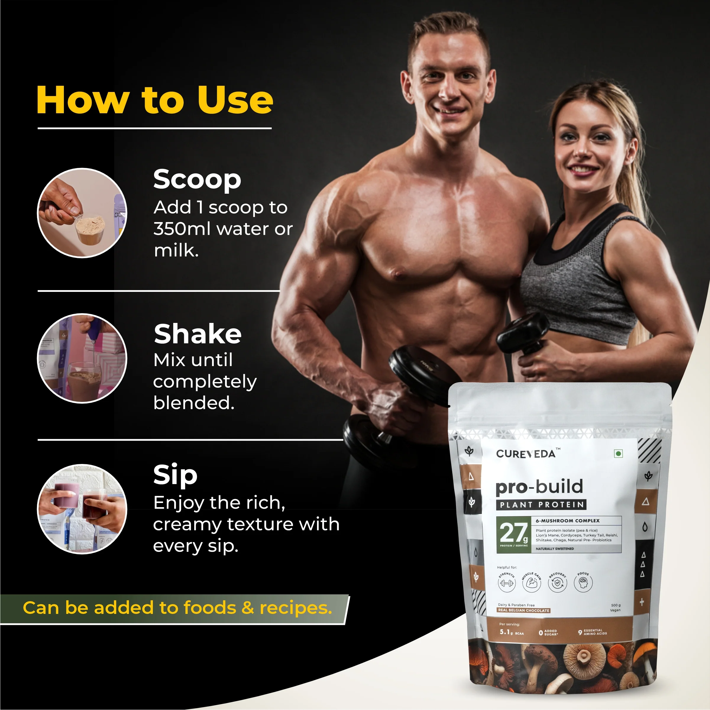 Pro-Build Plant Protein + 6 Mushroom Superpower - Image 9